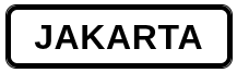 An example of the city boundary sign of Jakarta